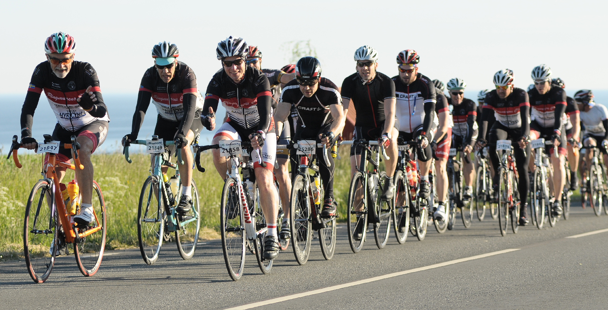 Tävlingscyklister på Gotland